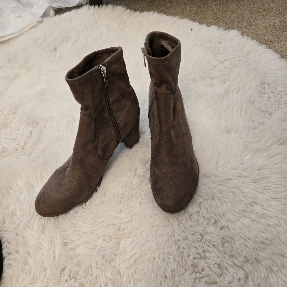 Marc Fisher faux suede ankle boots.